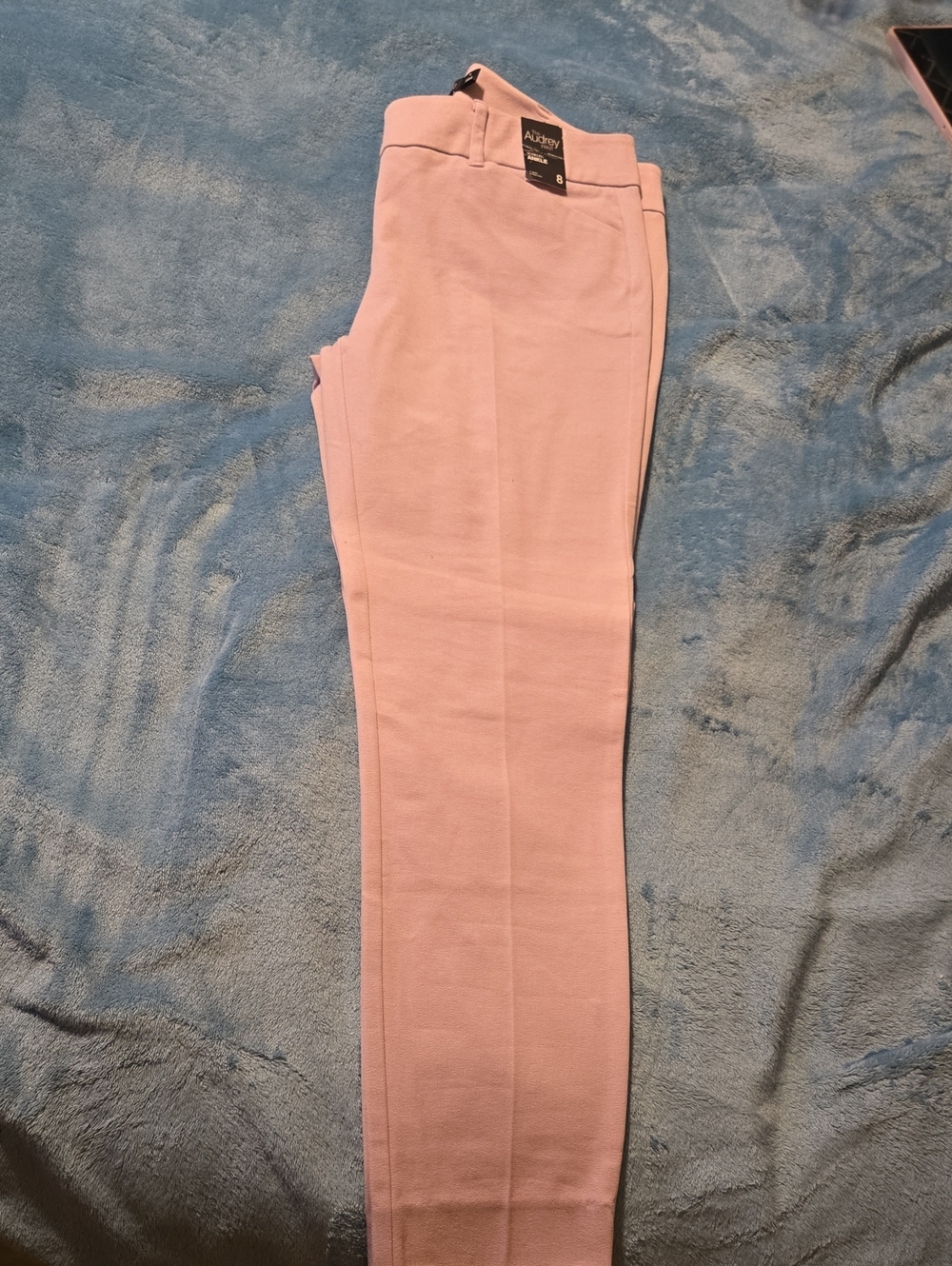 audrey Light Pink Slim Stretch Chinos
